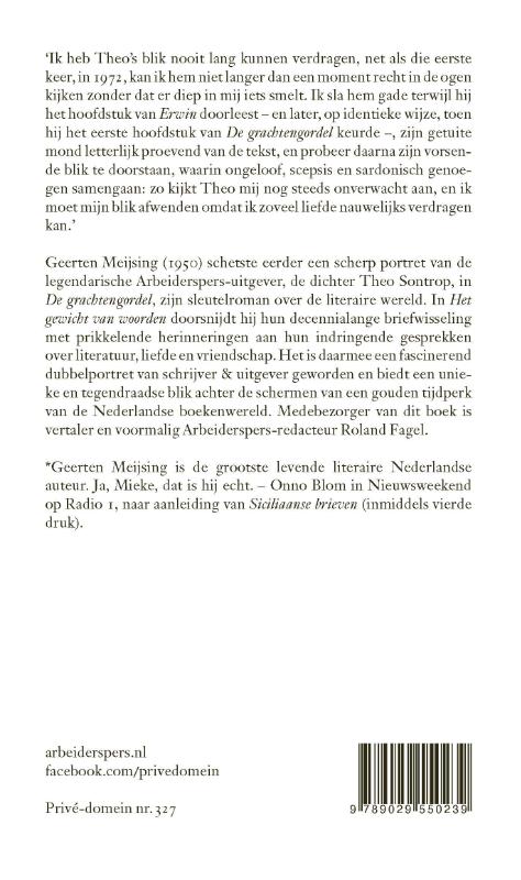 Achterkant van Het gewicht van woorden