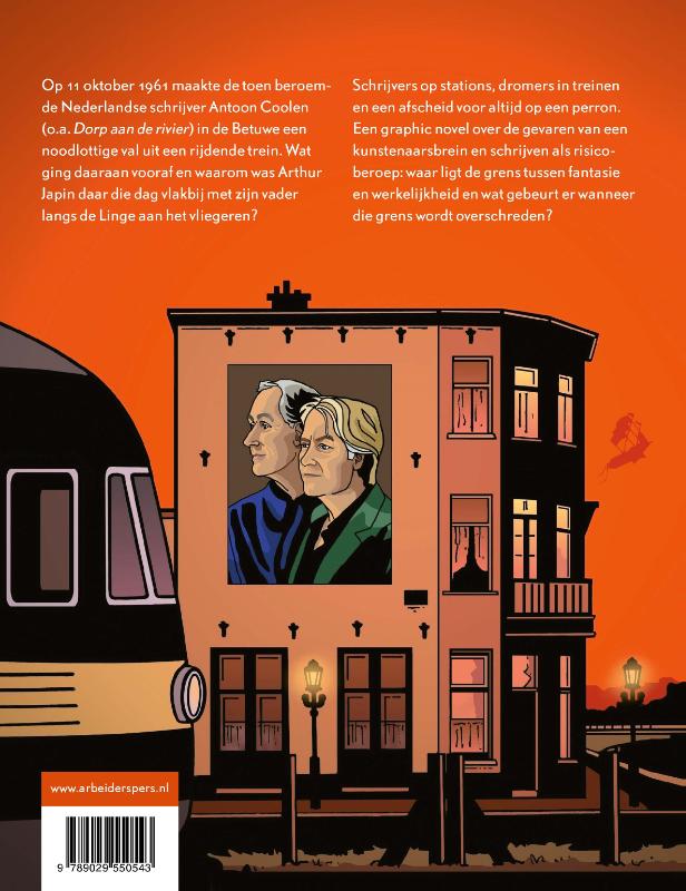 Achterkant van Hoe valt een schrijver uit de trein?