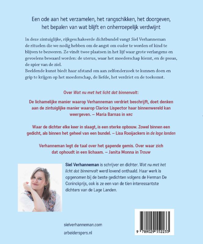 Achterkant van Wat wij doen dat heet bewaren