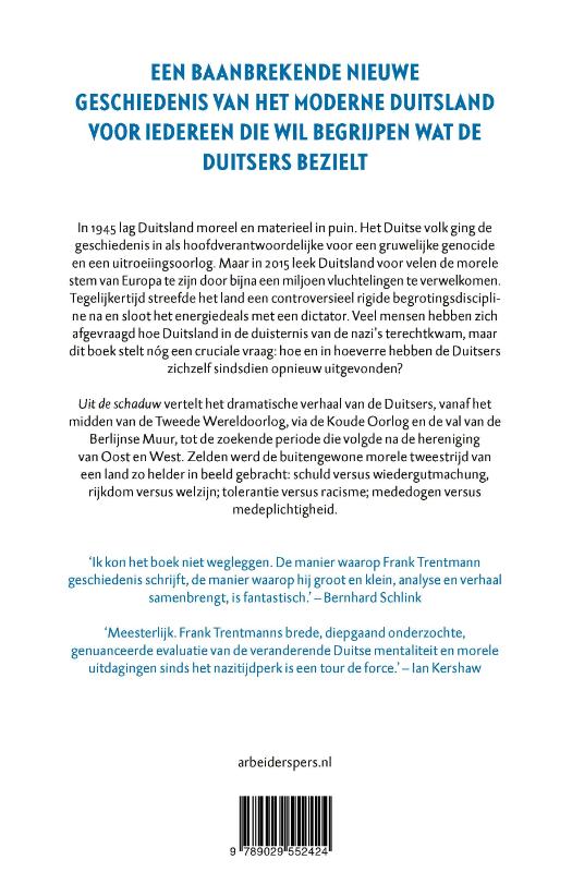Achterkant van Uit de schaduw