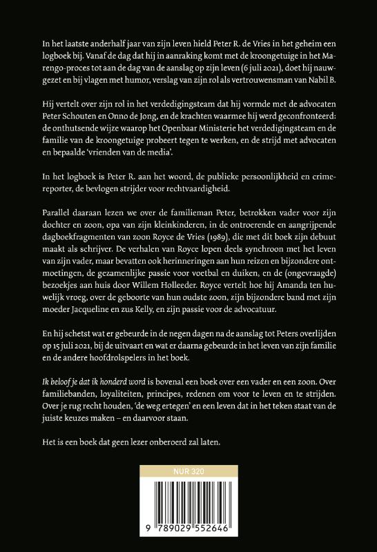 Achterkant van Ik beloof je dat ik honderd word
