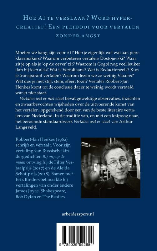 Achterkant van Vertalen wat er niet staat