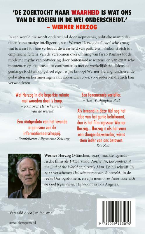 Achterkant van De toekomst van de waarheid