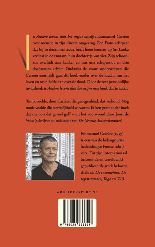 Achterkant van Andere levens dan het mijne