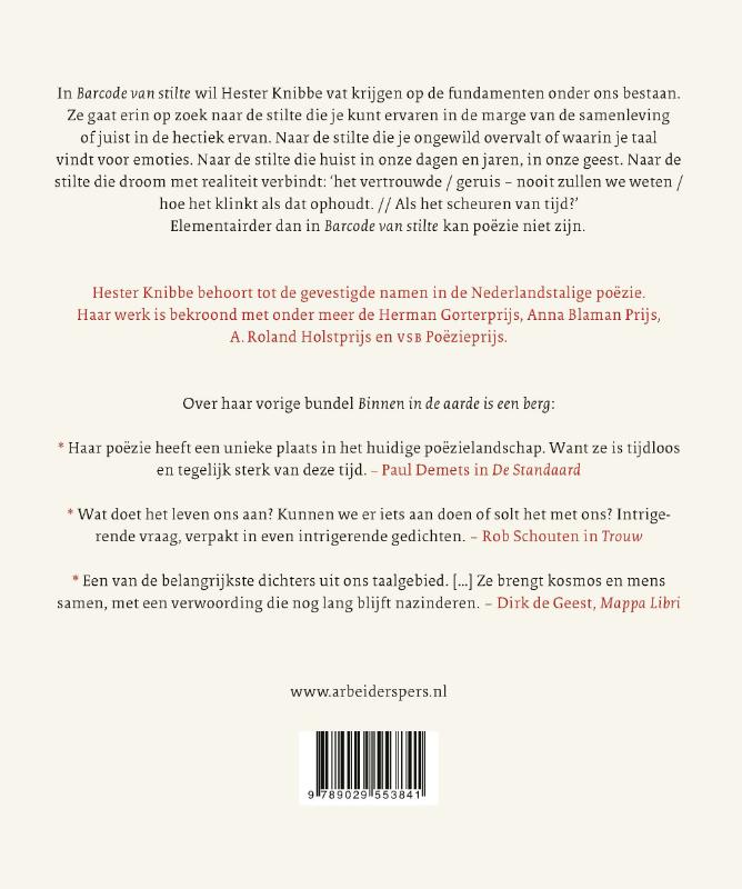 Achterkant van Barcode van stilte