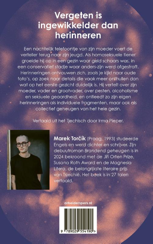 Achterkant van Brandend geheugen