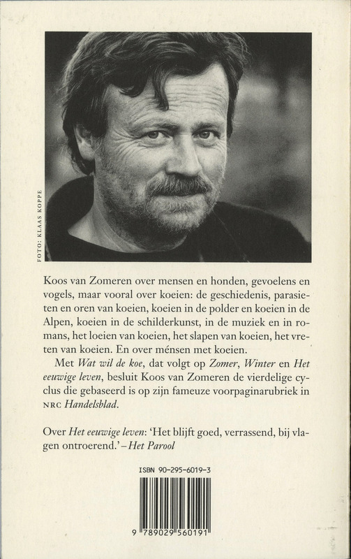Achterkant van Wat wil de koe
