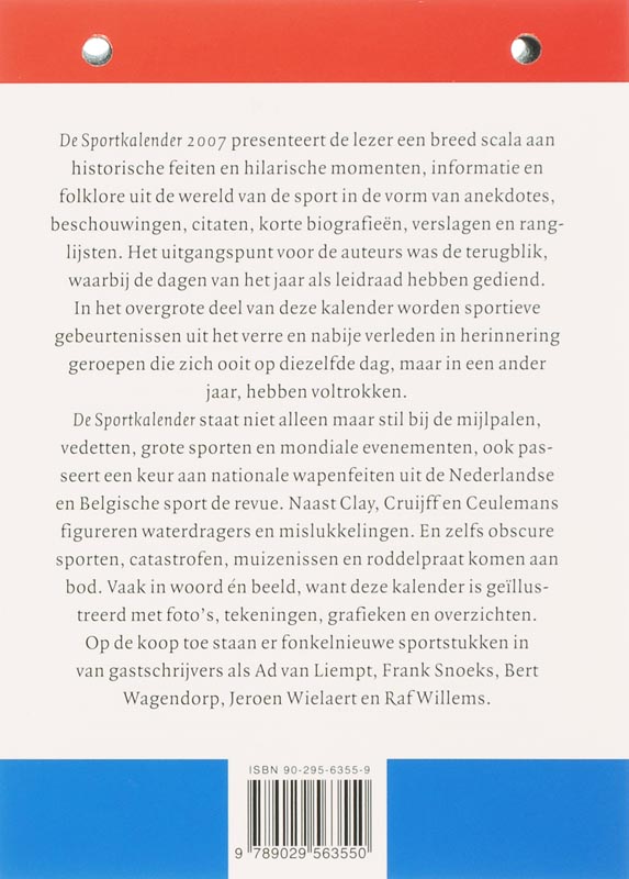 Achterkant van Nederlandse editie