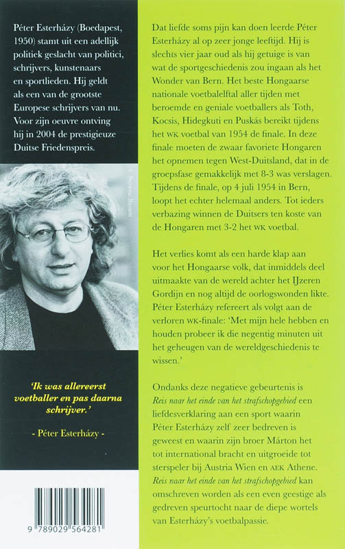 Achterkant van Reis naar het einde van het strafschopgebied