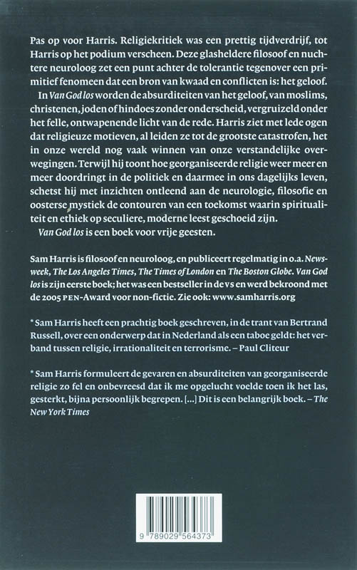 Achterkant van Van God los