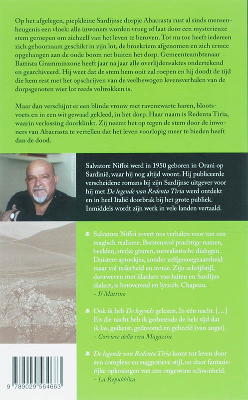 Achterkant van De legende van Redenta Tiria