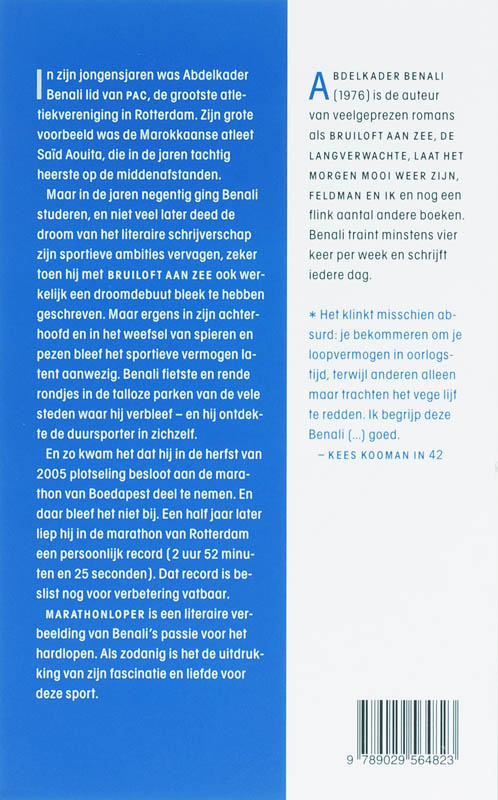 Achterkant van Marathonloper