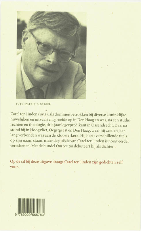 Achterkant van Om een zin