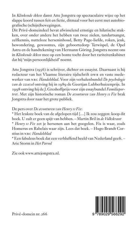 Achterkant van Klinkende ikken