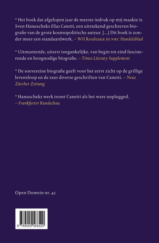Achterkant van Elias Canetti