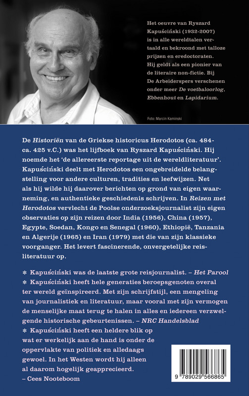 Achterkant van Reizen met Herodotos