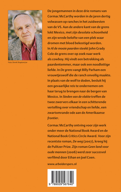 Achterkant van De grenstrilogie