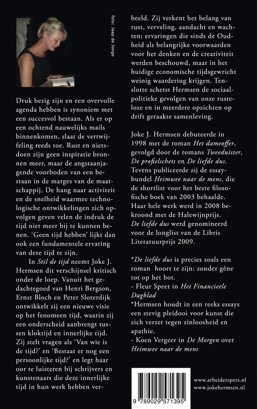 Achterkant van Stil de tijd