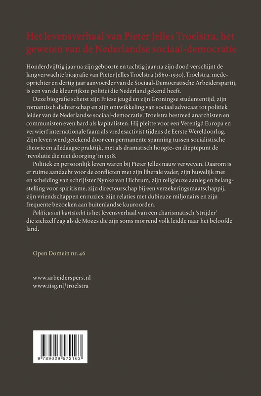Achterkant van Politicus uit hartstocht