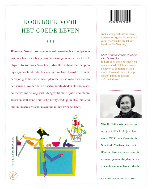 Achterkant van Waarom Franse vrouwen niet dik worden. Het kookboek