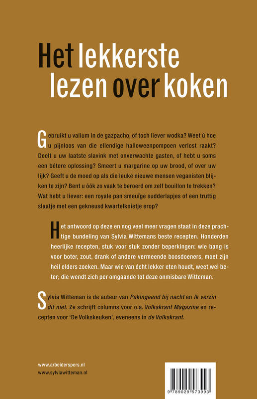 Achterkant van Koken met Sylvia Witteman