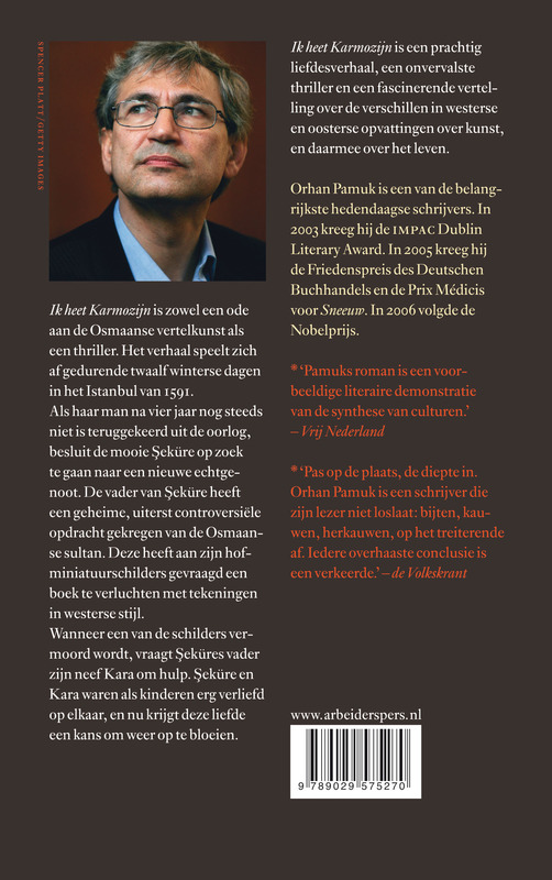 Achterkant van Ik heet Karmozijn