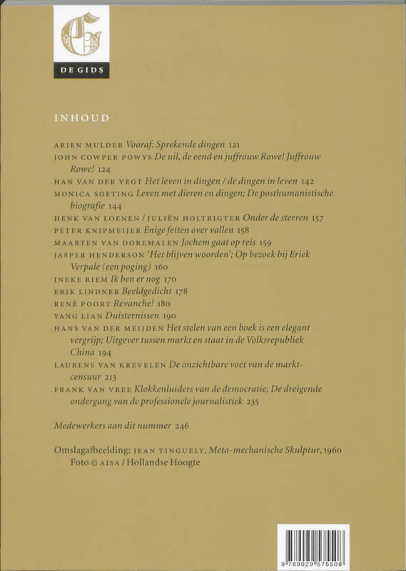 Achterkant van Het leven der dingen