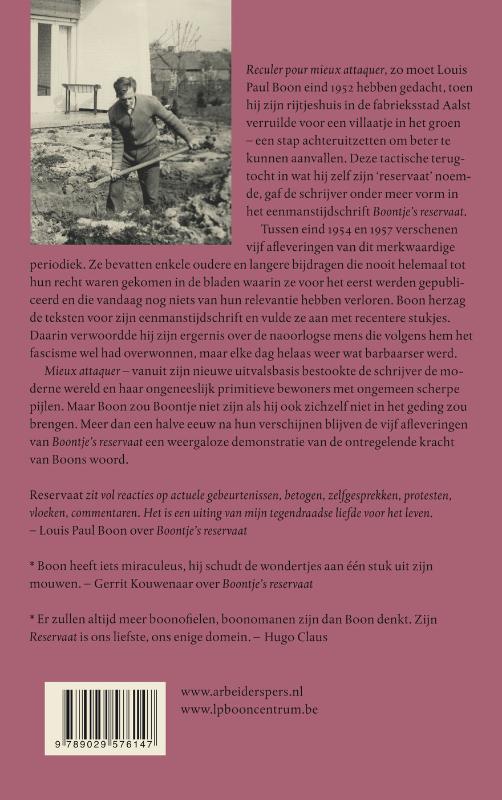 Achterkant van Boontje's reservaat