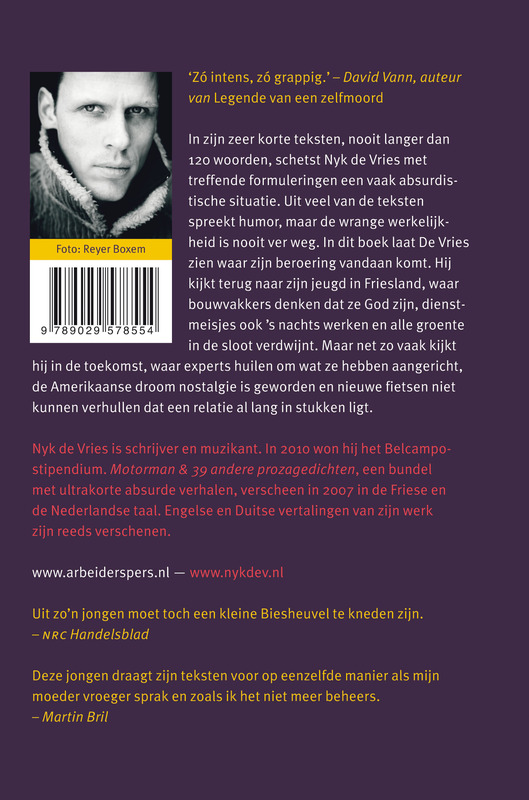 Achterkant van De dingen gebeuren omdat ze rijmen