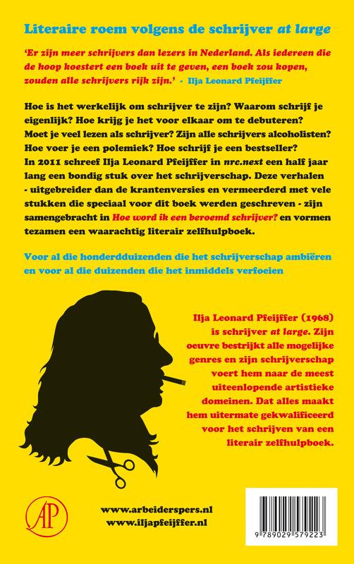 Achterkant van Hoe word ik een beroemd schrijver