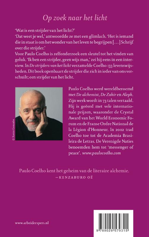 Achterkant van De strijders van het licht