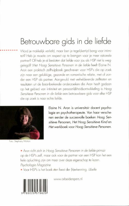 Achterkant van Hoog sensitieve personen in de liefde