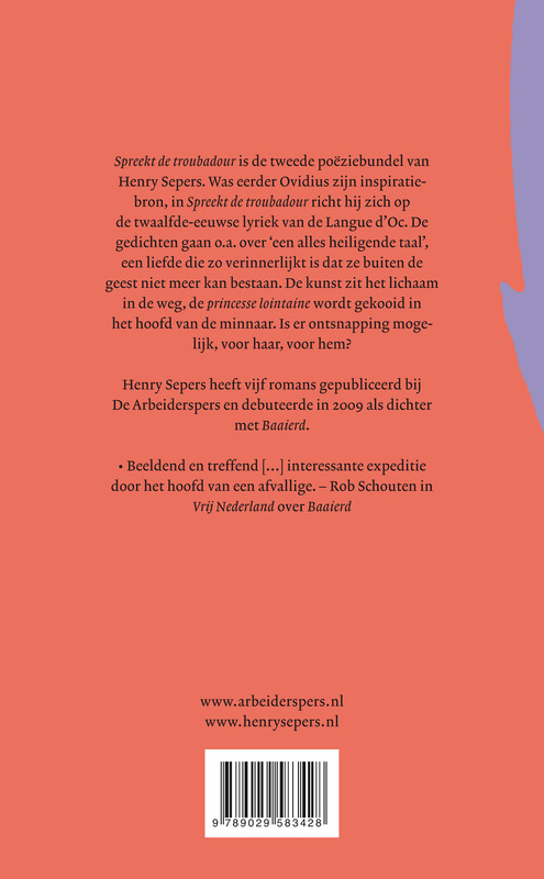 Achterkant van Spreekt de troubadour
