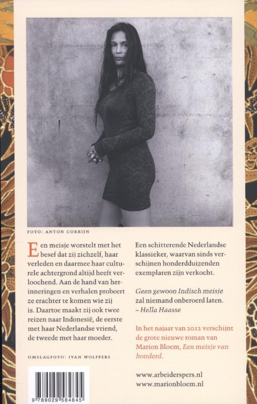 Achterkant van Geen gewoon Indisch meisje
