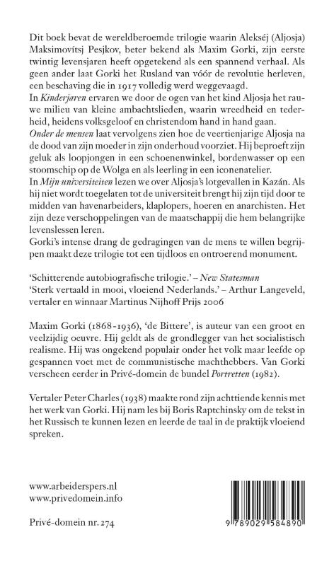 Achterkant van Jeugdherinneringen