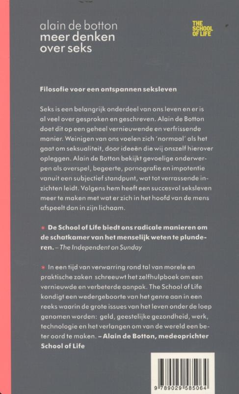 Achterkant van Meer denken over seks