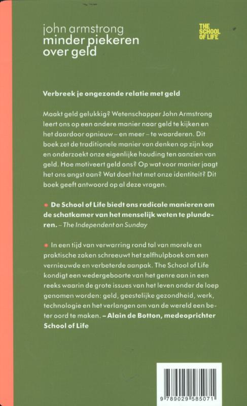 Achterkant van Minder piekeren over geld