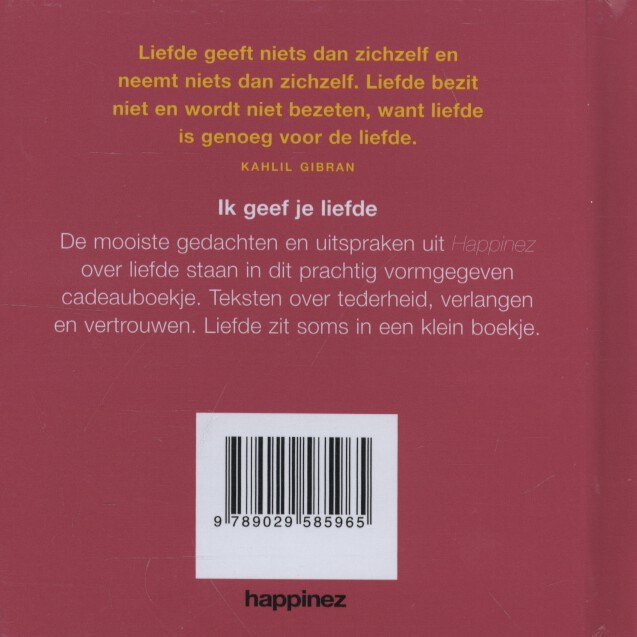 Achterkant van Ik geef je liefde