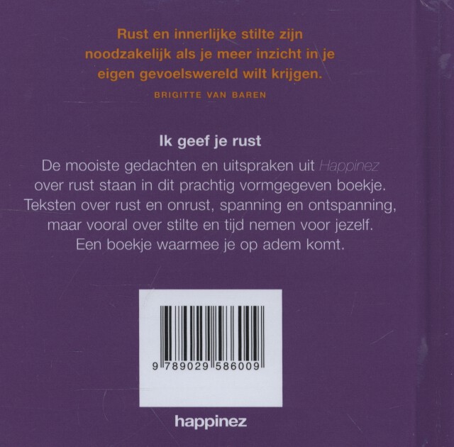 Achterkant van Ik geef je rust