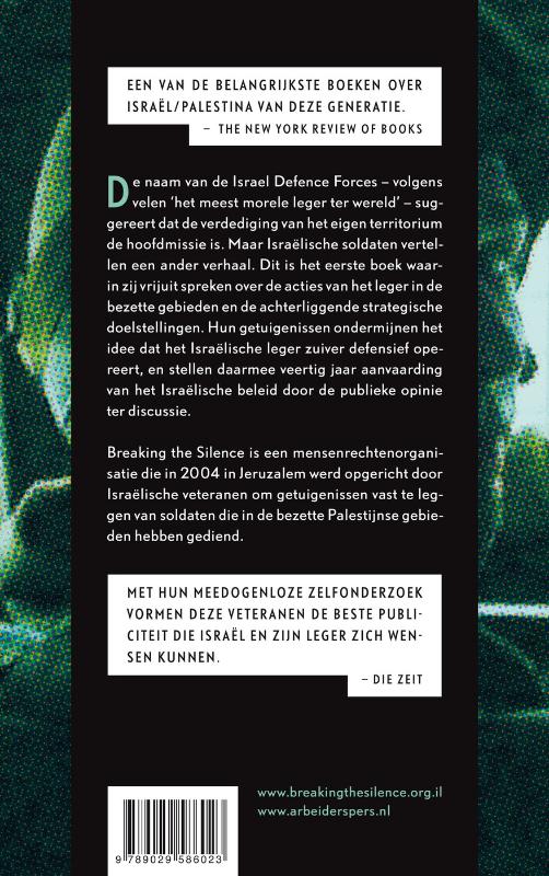 Achterkant van Breaking the silence