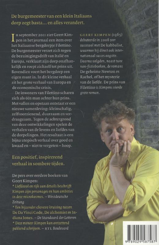Achterkant van De prins van Filettino