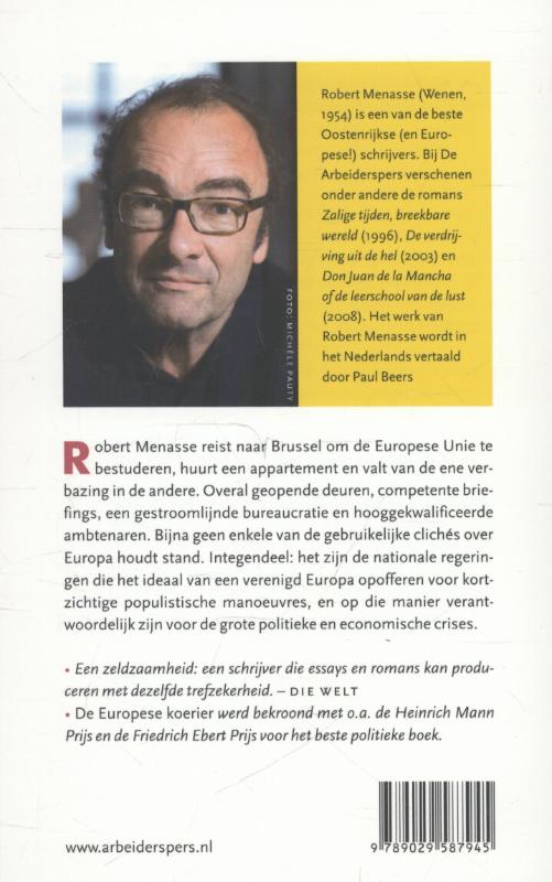 Achterkant van De Europese koerier