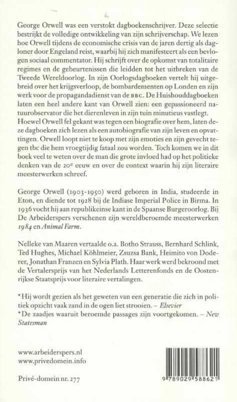 Achterkant van Dagboeken 1931-1949
