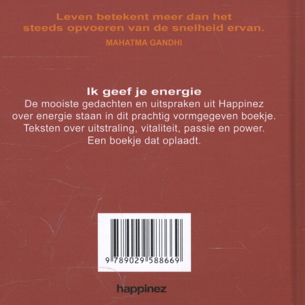 Achterkant van Ik geef je energie