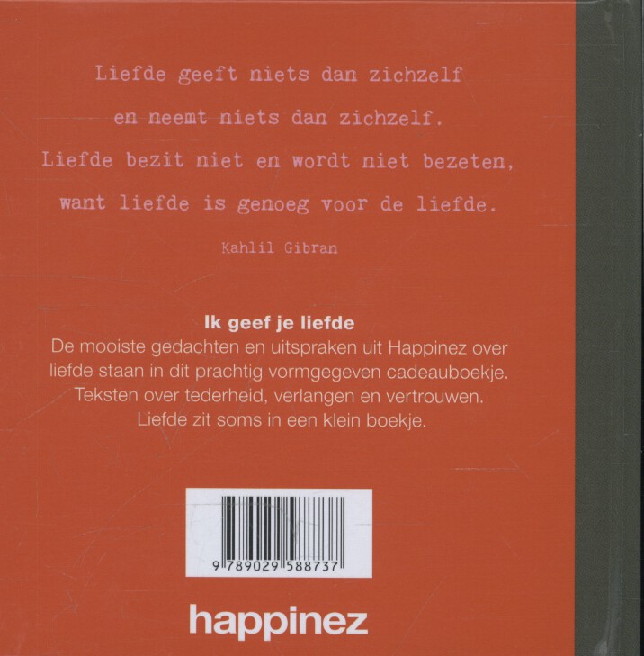 Achterkant van Ik geef je liefde