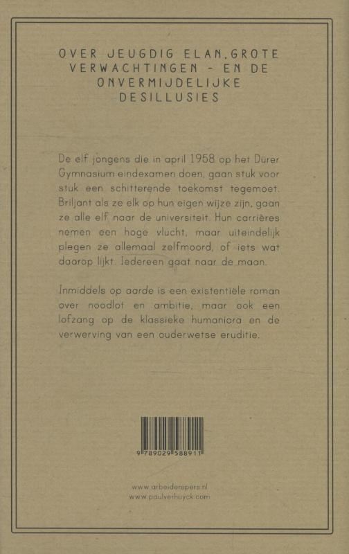 Achterkant van Inmiddels op aarde