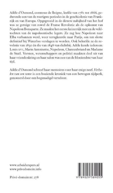 Achterkant van Verhalen van een tante