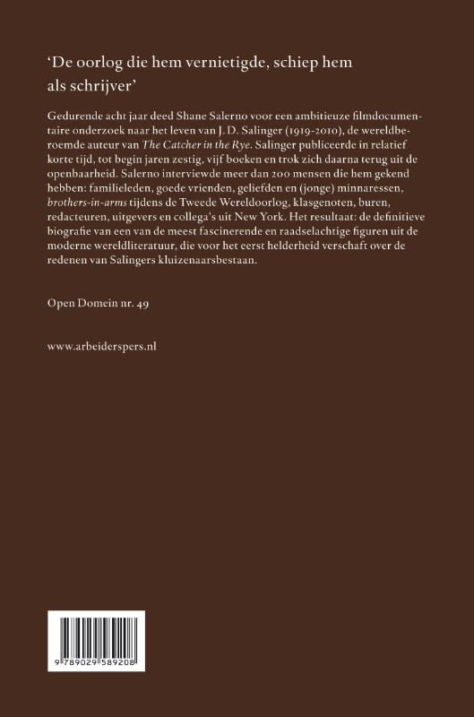 Achterkant van Salinger