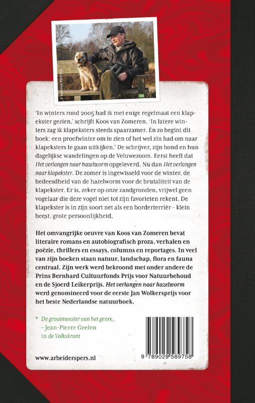 Achterkant van Het verlangen naar klapekster