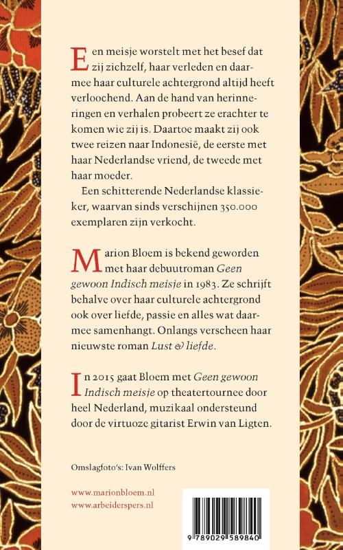 Achterkant van Geen gewoon Indisch meisje